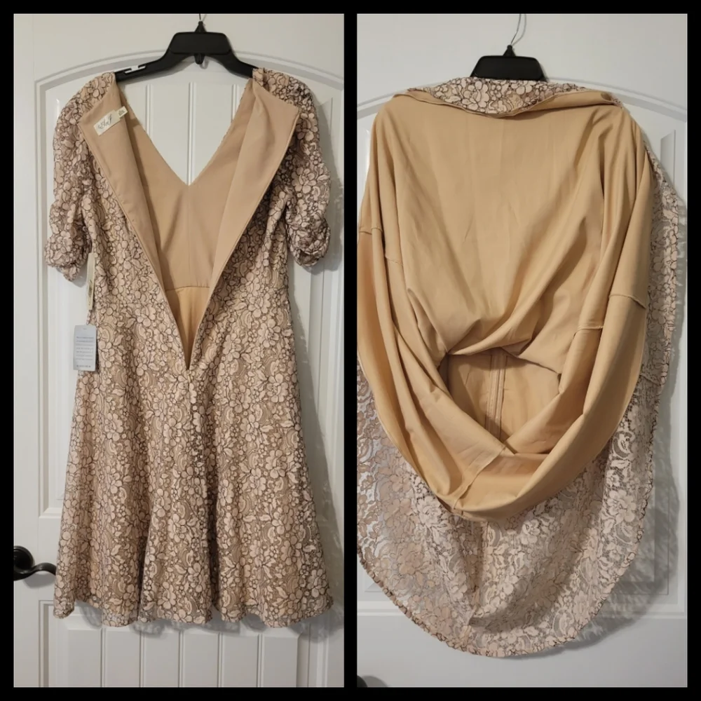 🆕️Eliza J blush lacey floral midi dress - Picture 5 of 8